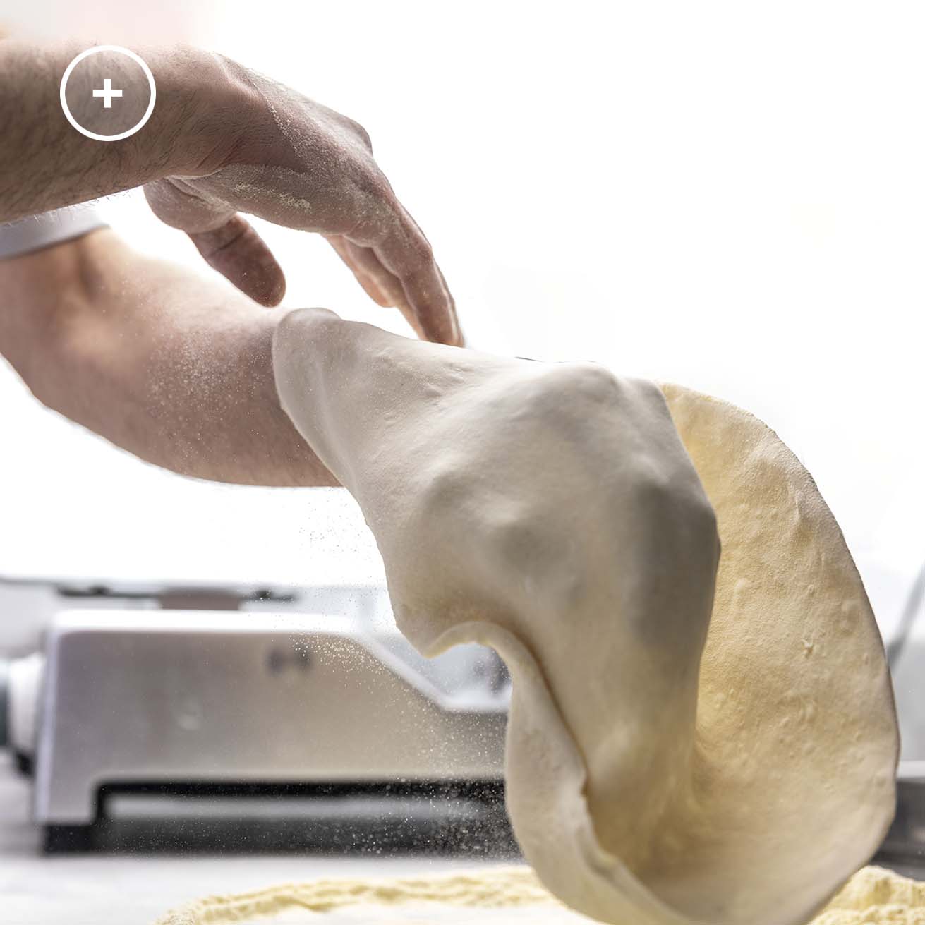 hand-made pizza
